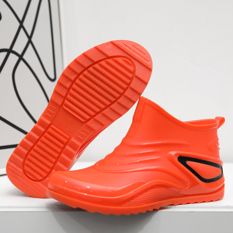 Mens Brand Rain Chef Fishing Shoes Casual Waterproof Comfortable Big Size Trend Non-slip Strong Wear-resistant Boots 24dc