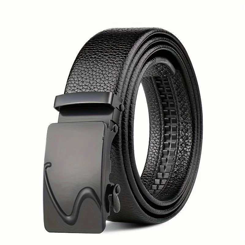 New Mens Belt Fashion Automatic Buckle Business Leather Belts For Men Jeans High Quality StrapX240914