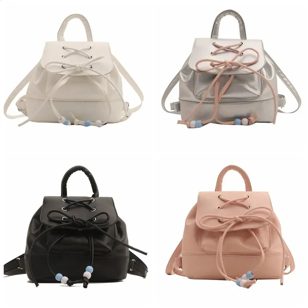 Creative Tie Bow Backpack Bowknot Large Capacity Ballet Style Shoulder Bag Handbag Travel Backpack School Bag Outdoor 240912