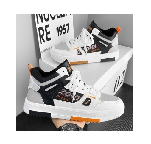 Men's Fashion Spring 2024 New High Top School Casual Board Shoes