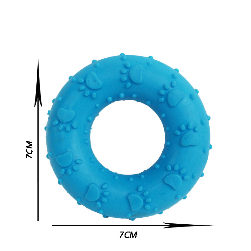 Funny Candy Colors Chew Donut Circle Ring Small Dog Toys Tooth Cleaning Training Interactive Chew Dog Toys For Small Breeds Dogs