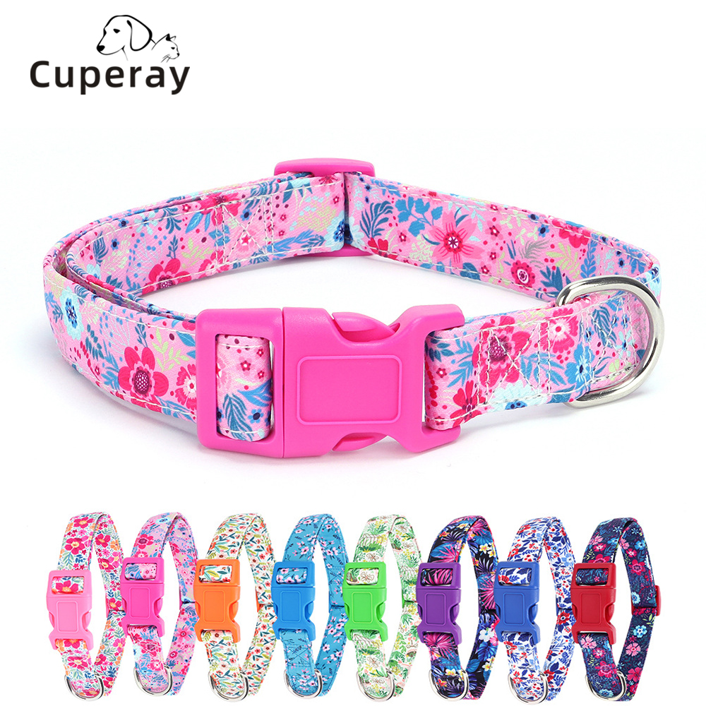 Dog Collar Soft Durable Fashionable Adjustable Print Fine Pattern,Soft & Comfy Dog Collar for Small Medium Large Boys Girls Pets