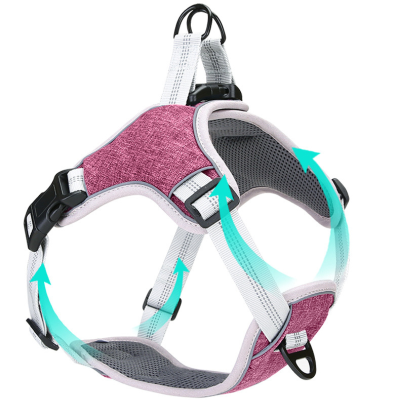 Adjustable Soft Reflective Vest Harness, Dog Harness for Large Dogs No Pull, Easy Control Handle Hooks, Easy To Put on &Take Off