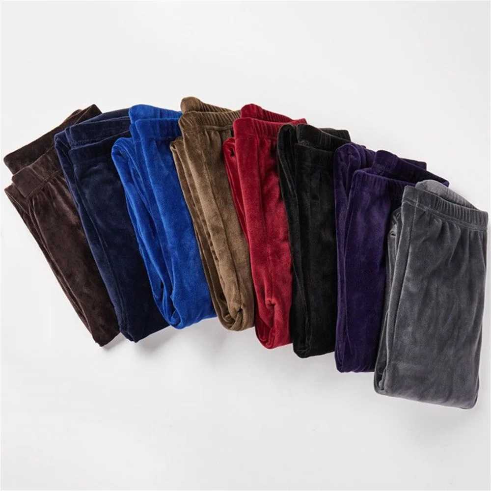 High Waist Thermal Leggings Korean Warm Pants Knit Autumn Winter Fashion Plus Thick Velvet Warm Double Sided Cashmere LeggingsX240914