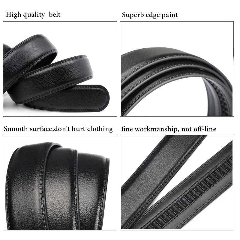 Famous Brand Business Belt Men Top Quality PU Luxury Leather Waist Strap Black Genuine Belt for Men Male Metal Automatic BuckleX240914
