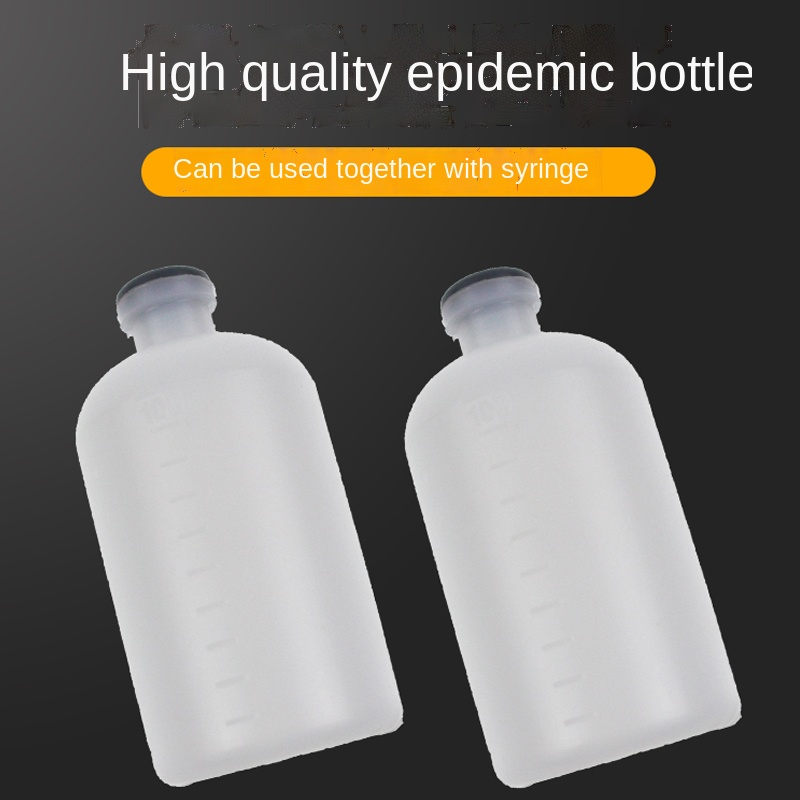 1PCS 100ml Poultry Plastic Bottle Vaccine Bottle Dispensing Syringe Accessory Continuous Thicken Animal Farming Tools