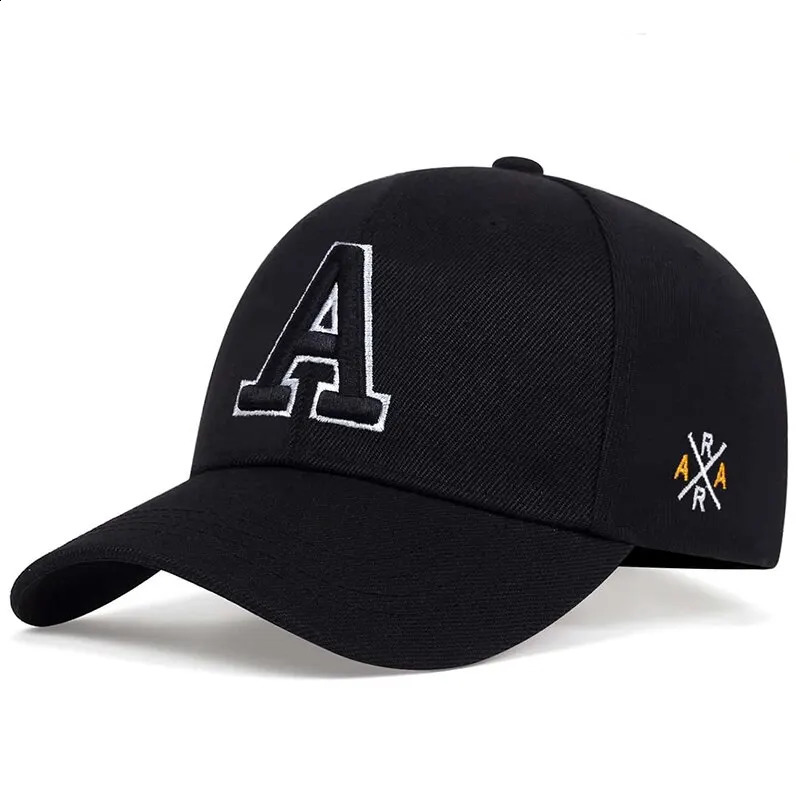 Unisex Simple Letter A Embroidery Baseball Caps Spring and Autumn Outdoor Adjustable Casual Hat Sunscreen 240906