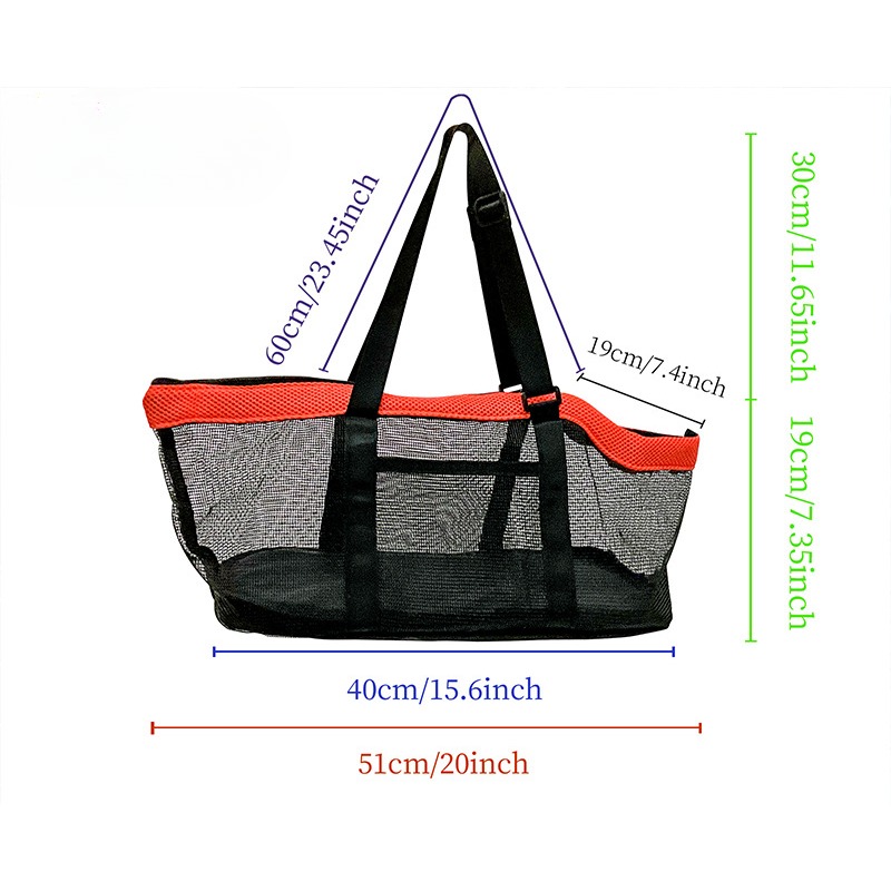 Pet Supplies Dog and Cat Shoulder Bag Crossbody Bag Travel Breathable Mesh Pet Backpack Bag