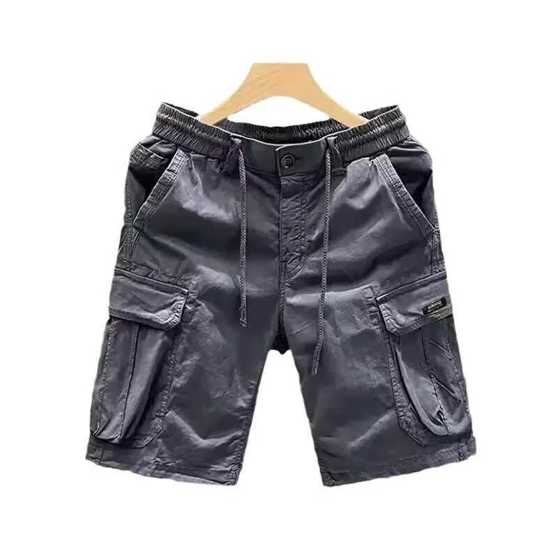2024 Summer Mens Casual Shorts Korean Trendy Slim Fit Four-piece Stretchy Mid-length Trousers For Men Y240914