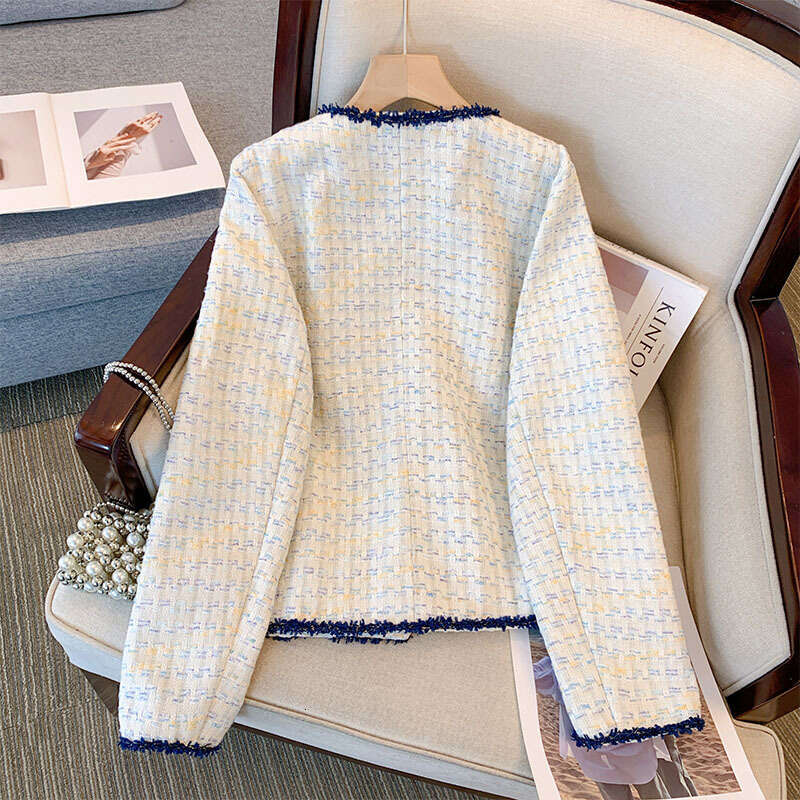 150Kg Plus Size Women's Bust 160 Autumn Loose Small Fragrant Jacket Long-Sleeved Temperament Coat 4Xl 5Xl 6Xl 7Xl 8Xl 9Xl 10Xl