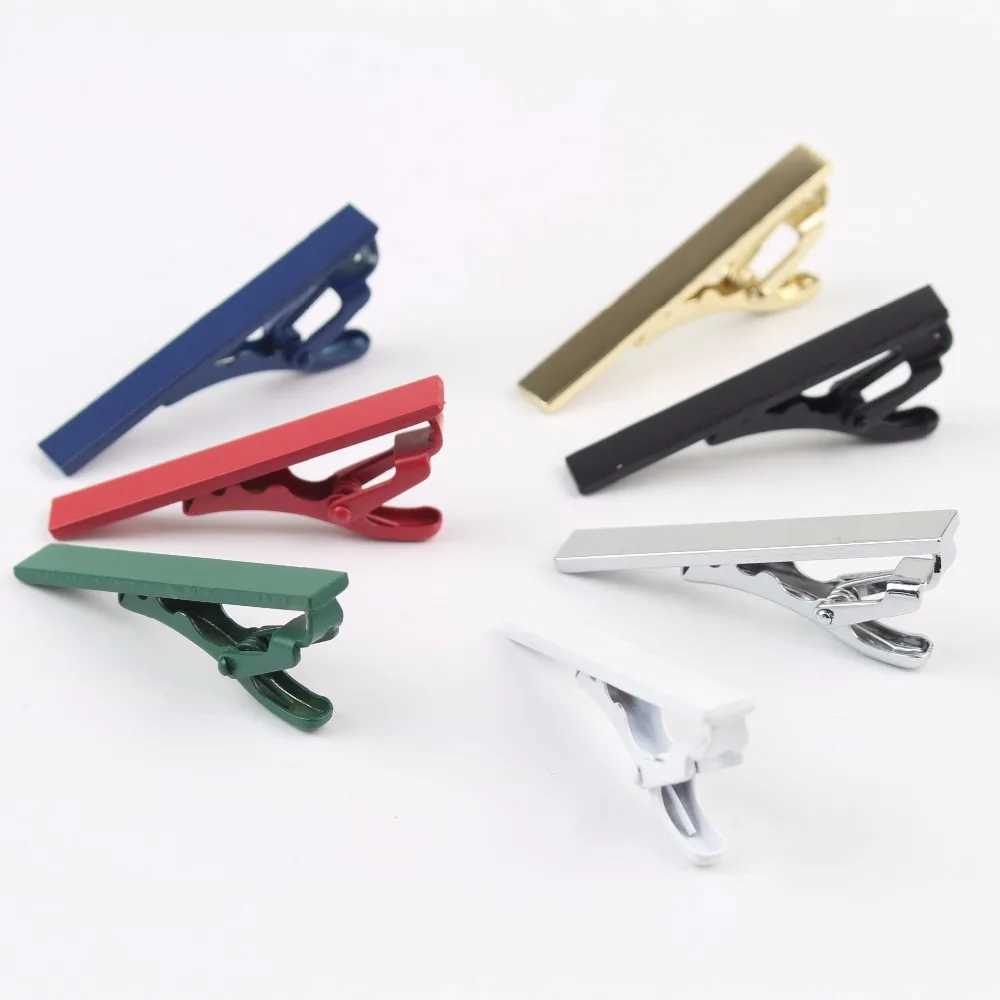 4.5cm Formal Mens Alloy Necktie Tie Clip Pin Skinny Glossy Clasp Copper Bar Wedding Slim Ties Clips Suits Accessories JewelryX240914