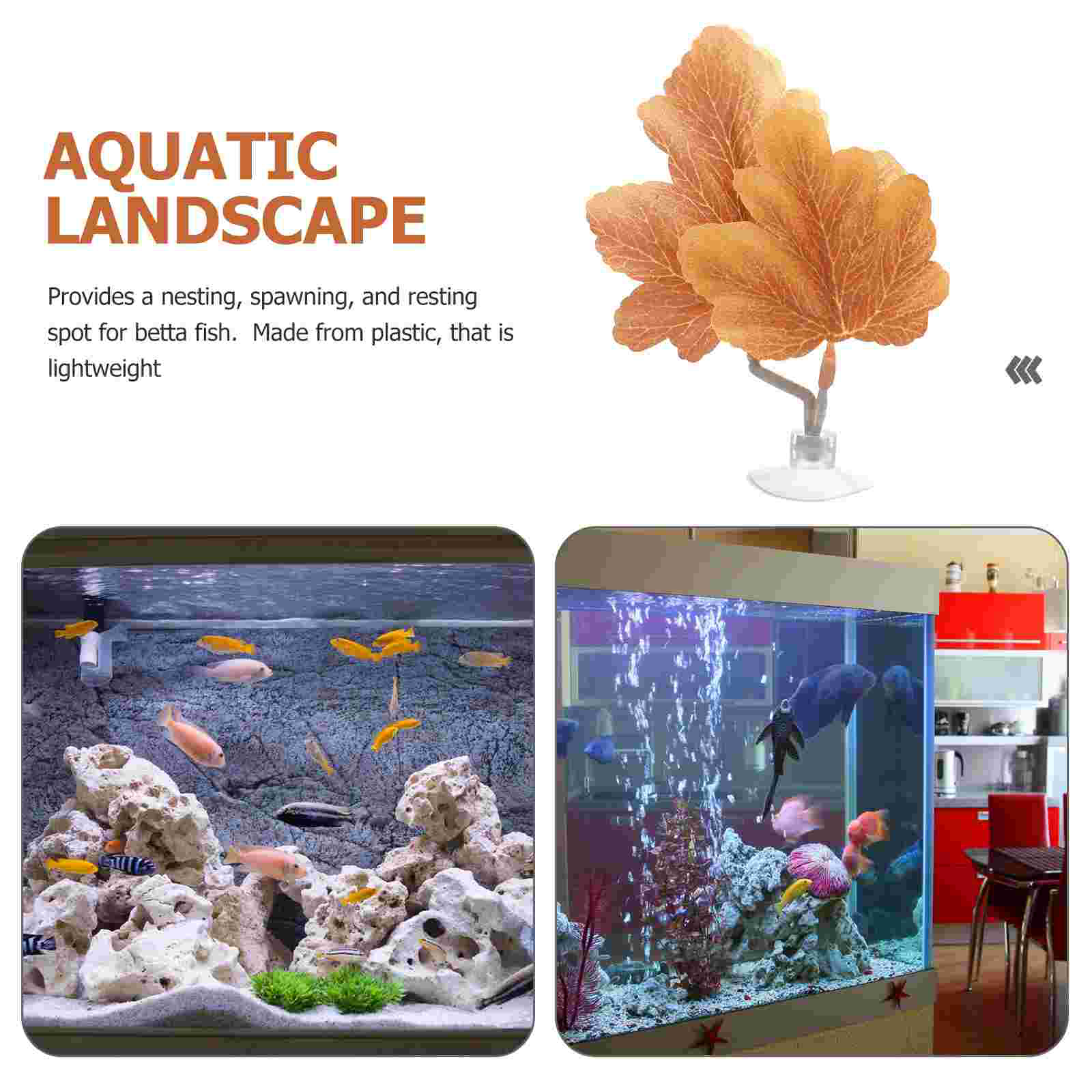 Betta Resting Leaves Leaf Aquarium Hammock Habitat Fish Tank Artificial Plants Decor Breeding Bed Multipurpose Plastic