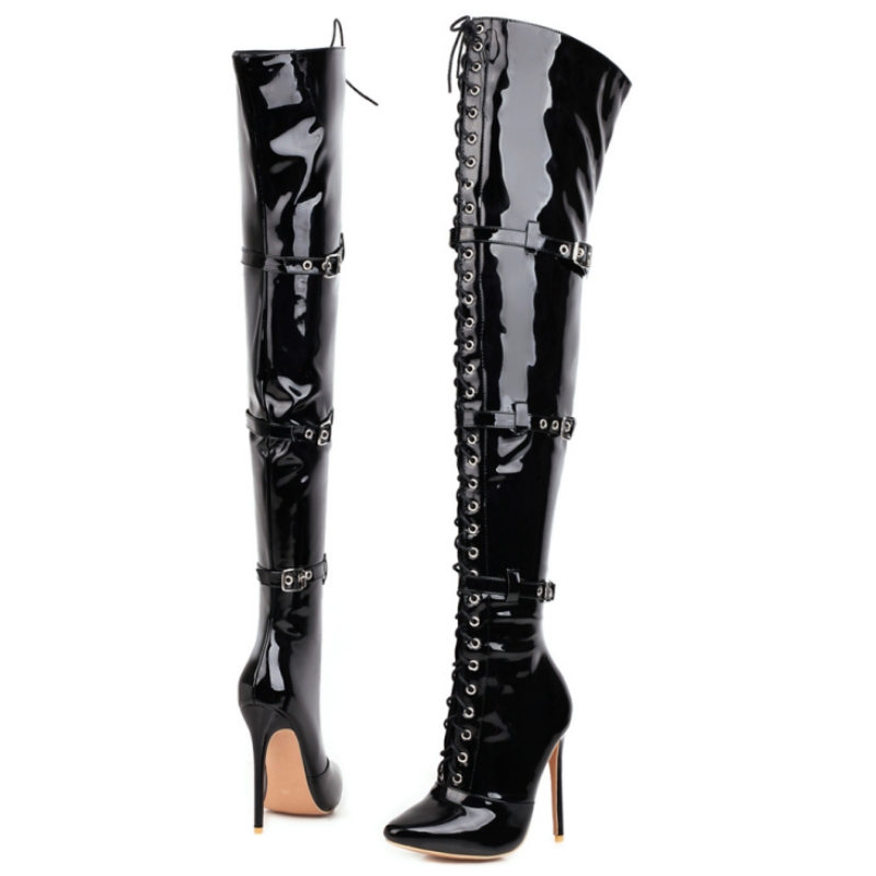 the Over Knee High Thigh Women Winter Sexy Black Red Heels Long Boots Nightclub Party Fetish Dance Shoes Ladies Large Size f921