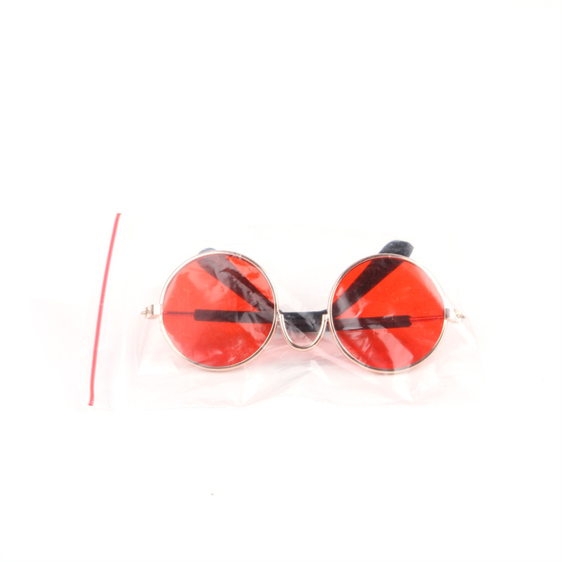 Cat Retro Pet Round Metal Sunglasses Puppy Funny Cosplay Glasses Doll Photo Props Eyewear Costume for Small Medium Dogs Free shipping