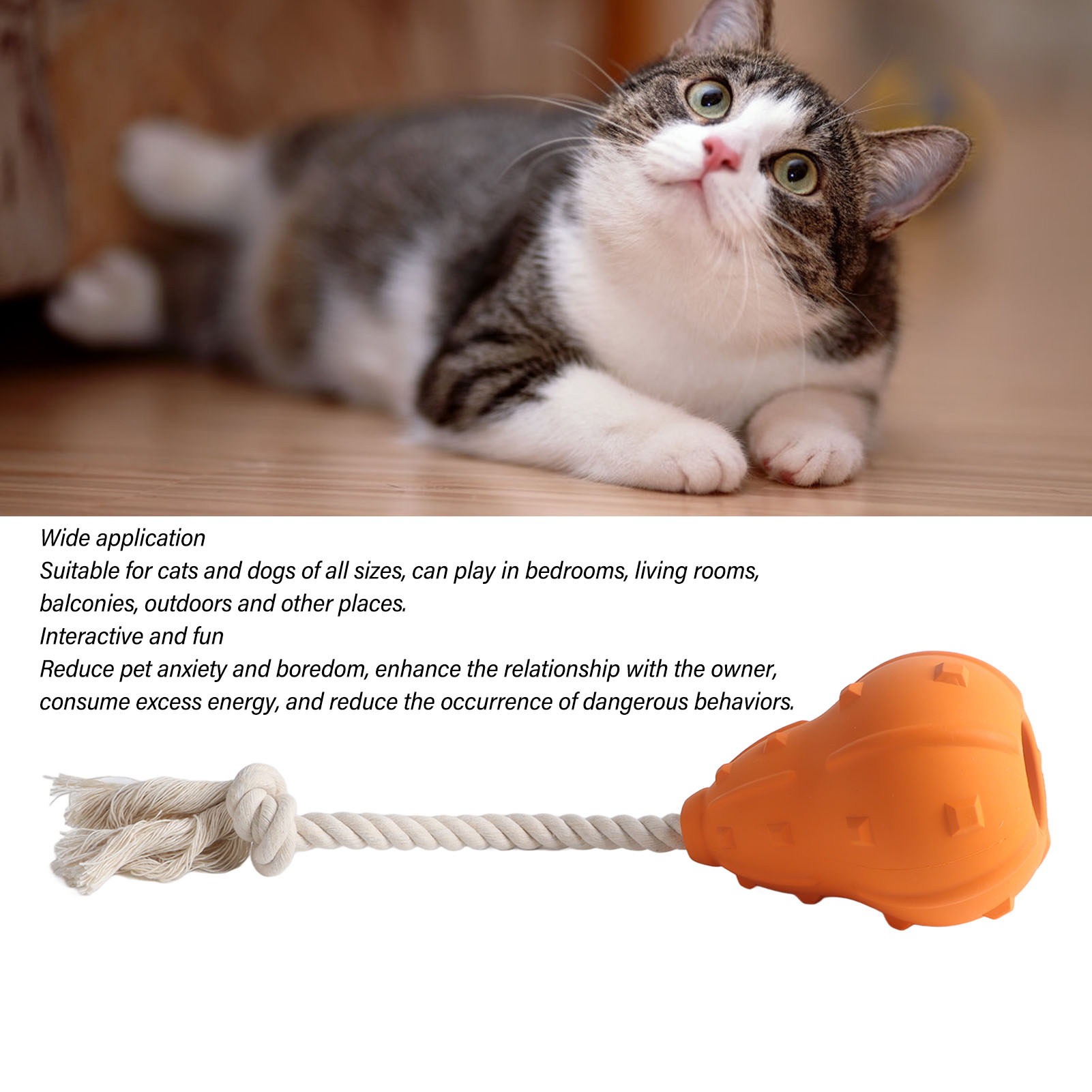 Pumpkin Pet Chewing Toy Rubber Pet Biting Toy Durable Multifunctional Interactive Teething Toy For Dogs Cats