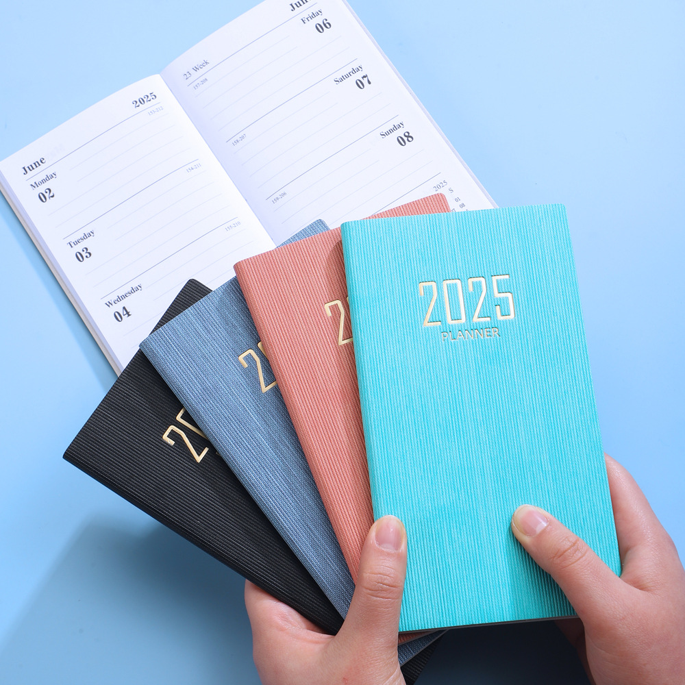 2025 Fashion Portable Schedule Planner, Multicolor Options, Diary/Plan Book
