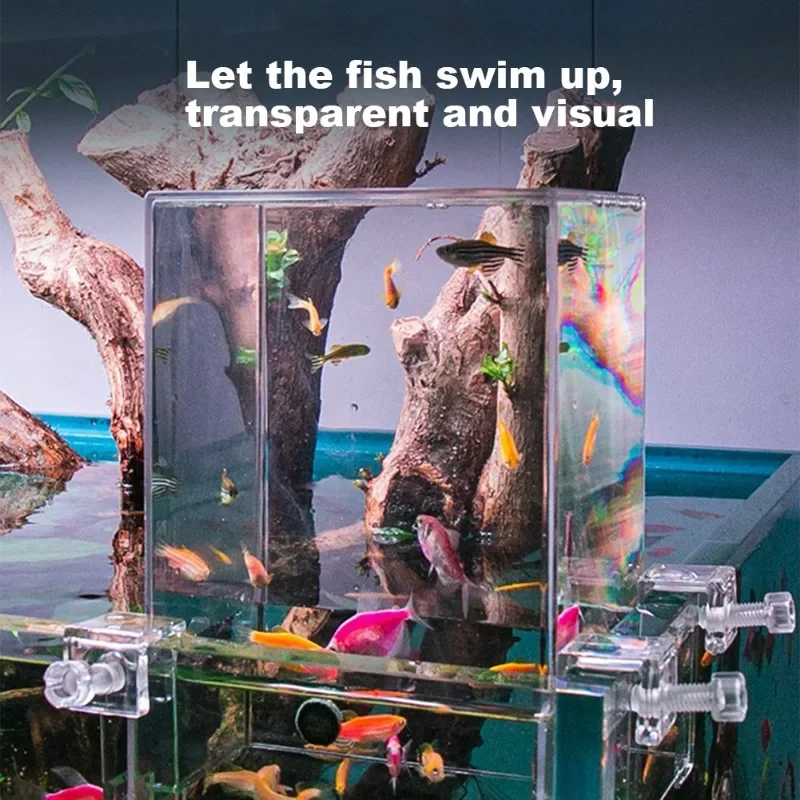 Aquariums Fish Elevator-Negative Pressure Suspended Fish Tank Transparent Ecological Landscaping Large Aquariums Decoration