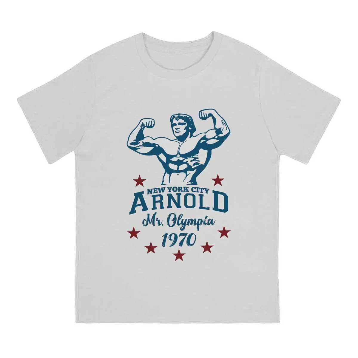 Terminator Mr. Arnold Schwarzenegger Olympia T-shirt Mens Blue Mens T-shirt CL240913