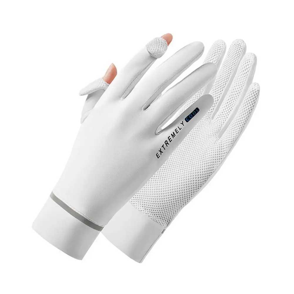 Cycling Driving Running Summer Thin Sun Protection Gloves Mittens Ice Silk Gloves Anti-UV Gloves Y240914