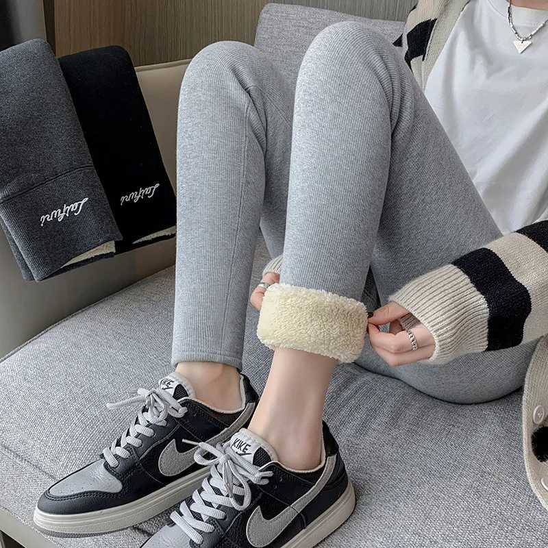 Upgraded Extrathick Warm Lambswool Leggings Womens Winter Thickened Wool Lining High Waisted Tight Fitness Leggings Soft SportsX240914