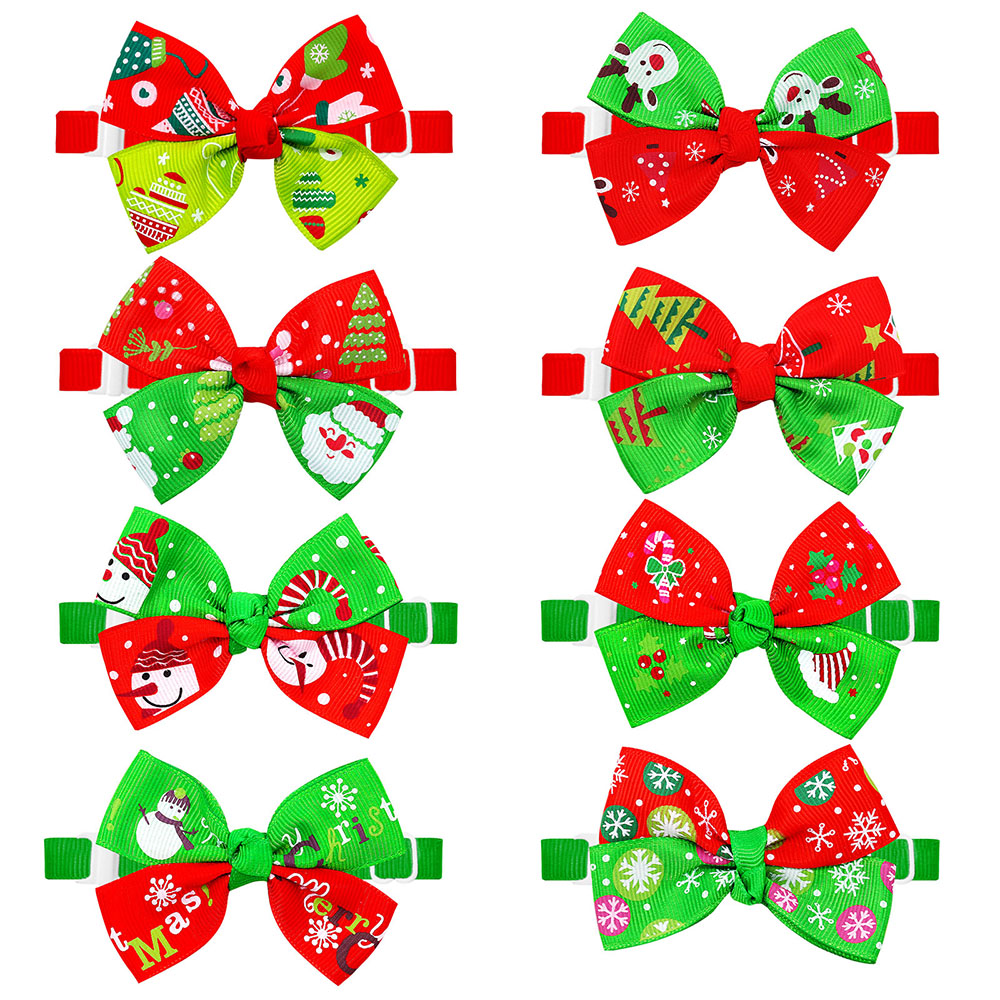 50/100PS Dog Christmas Bow Tie Dogs Pets Christmas Accessories Samll Dog Cat Puppy Bowties Dog accessories for small dogs luxury