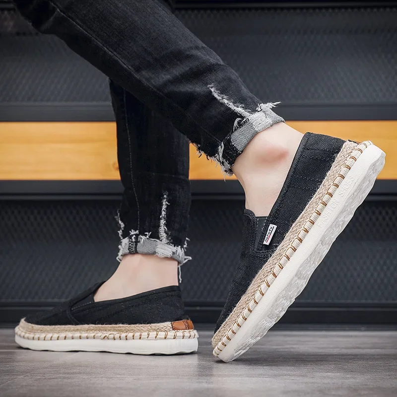 New Men Casual Loafers Classic Flat Men Shoes Solid Color Shoes Fashion Slip on Footwear Male Plimsolls Zapatillas Hombre 2024