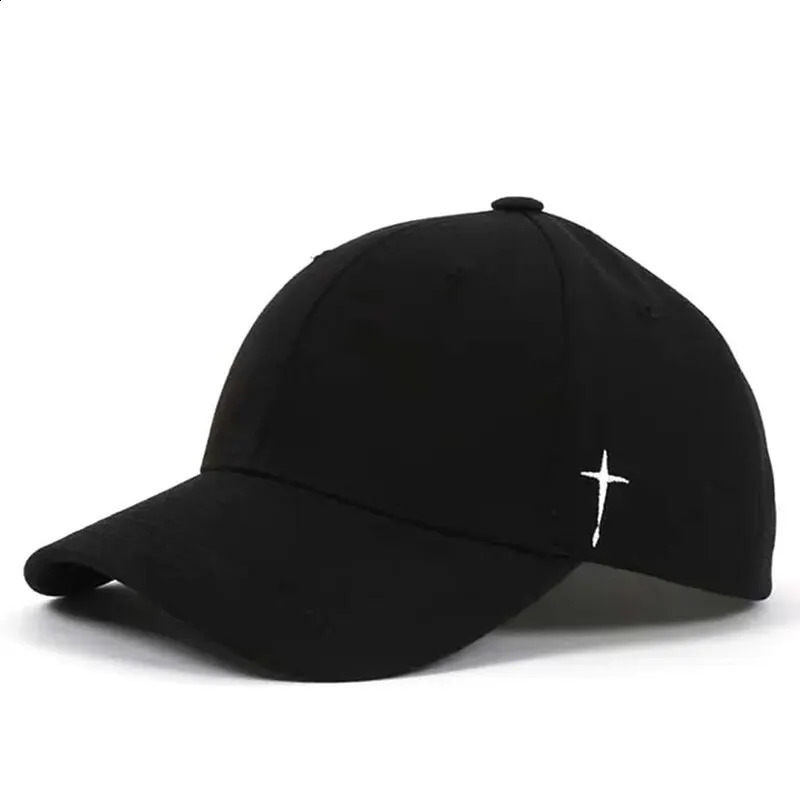 Unisex Simple Cross Water Drop Embroidery Baseball Caps Spring and Autumn Outdoor Adjustable Casual Hat Sunscreen 240906