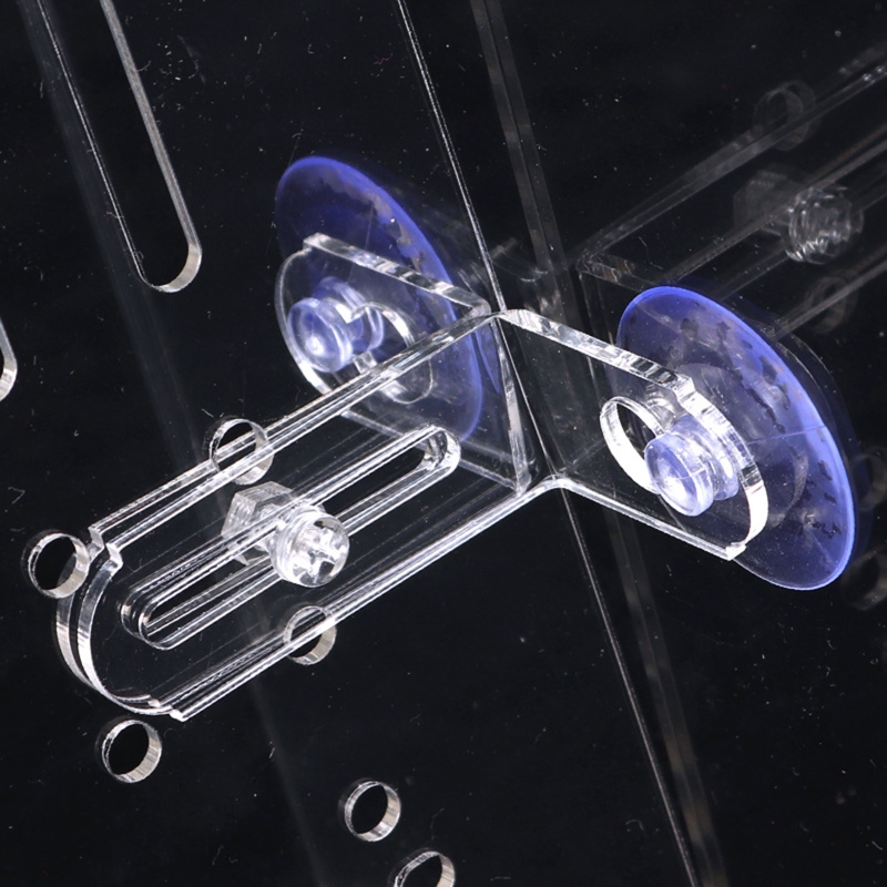 5 Pieces Aquarium Divider Clips with Suction Cups Transparent Acrylic Fish for Tank Separating Plate Holder Easy to Inst