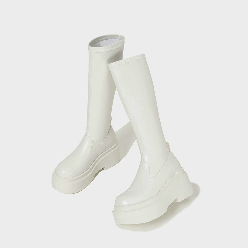 New 2024 Autumn Waterproof Platform Fall Thick Soles Leg Wraps Knee-high Knight Boots 2920