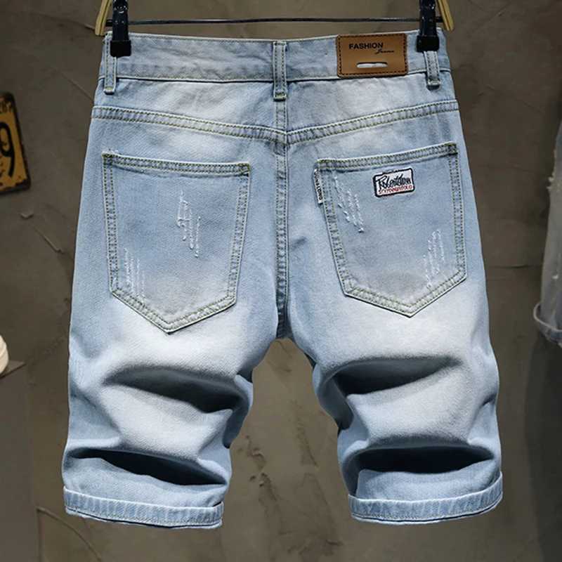 Personalized Beggar Denim Short Jeans Broken Copper Middle Pants Mens Cowboy Shorts Trendy Summer Thin Street Wear ShortsX240914