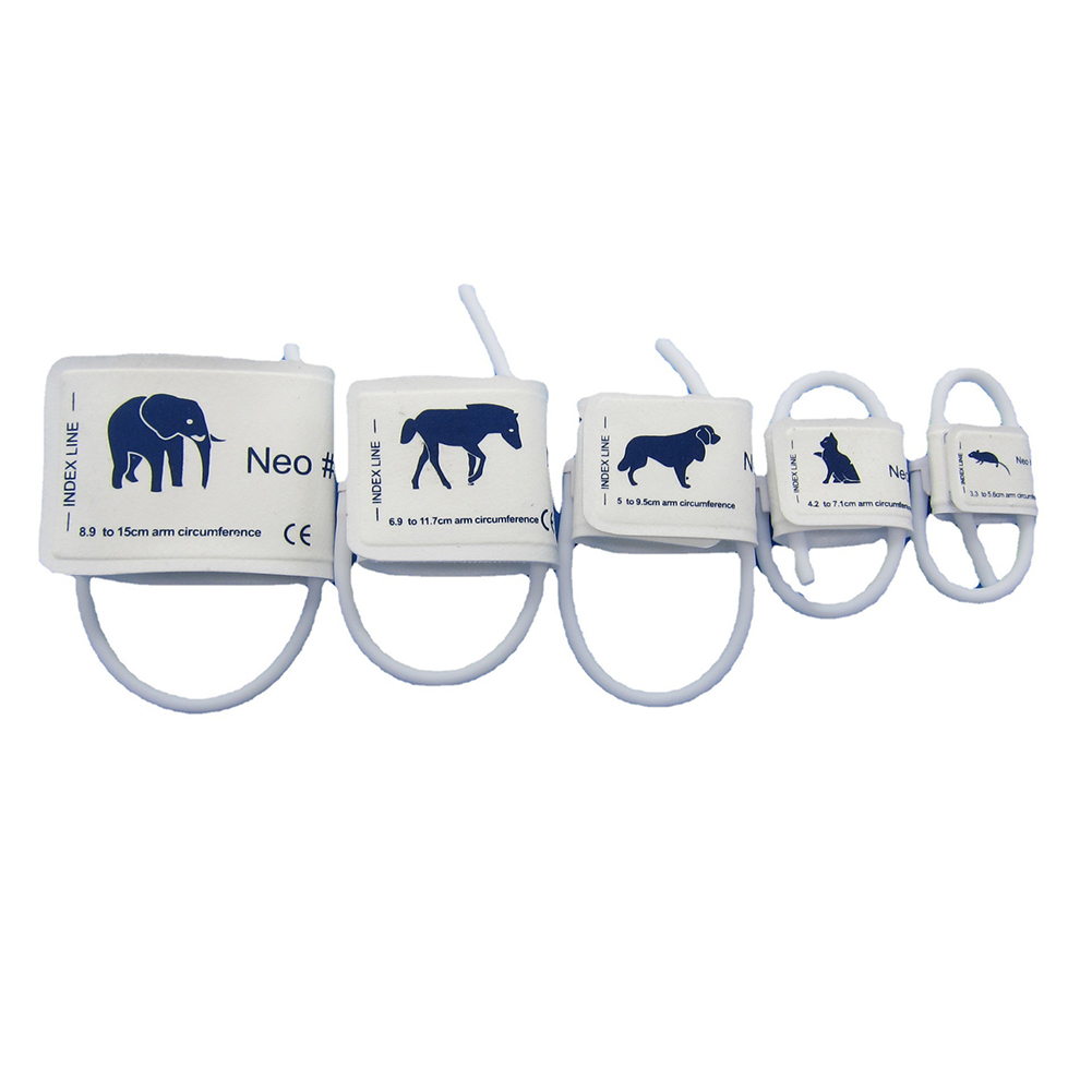 Professional Blood Pressure Monitor Cuffs 1-5 Sizes Blood Pressure Monitor Supplies Veterinary Animal Use For Mouse Cat Horse