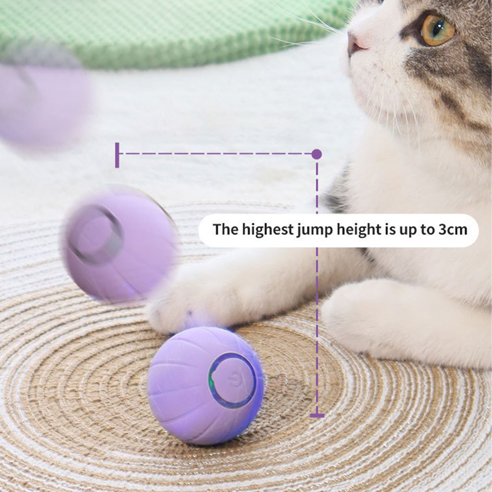 Pet Ball Toy Silicone Rolling Ball Sound Light Rechargeable Ball Obstacle Avoidance For Dog Cat
