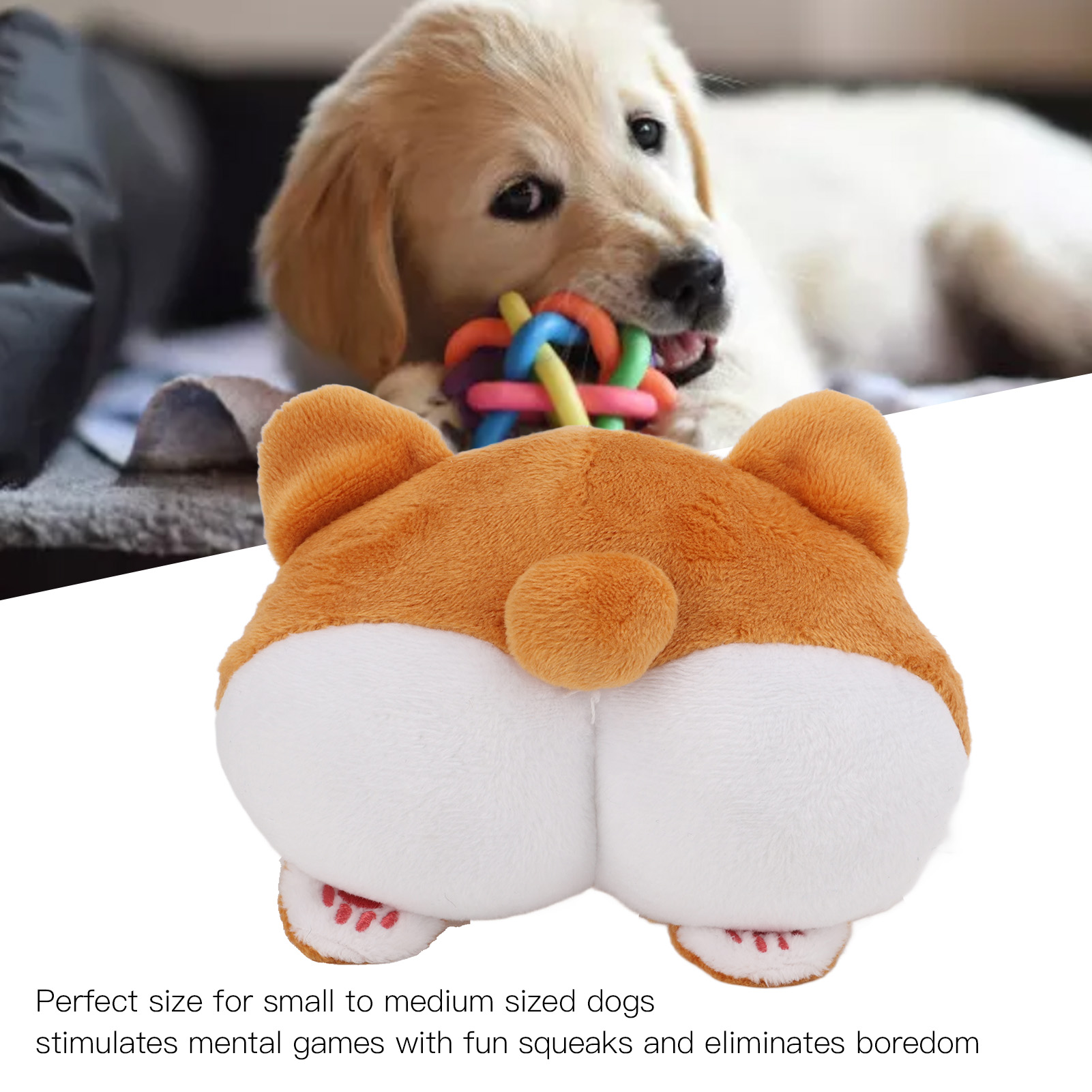 Small Large Dogs Animal Plush Dog Squeaky Toy Puppy Chew Toys Bite Resistant Pet Toy For Dogs