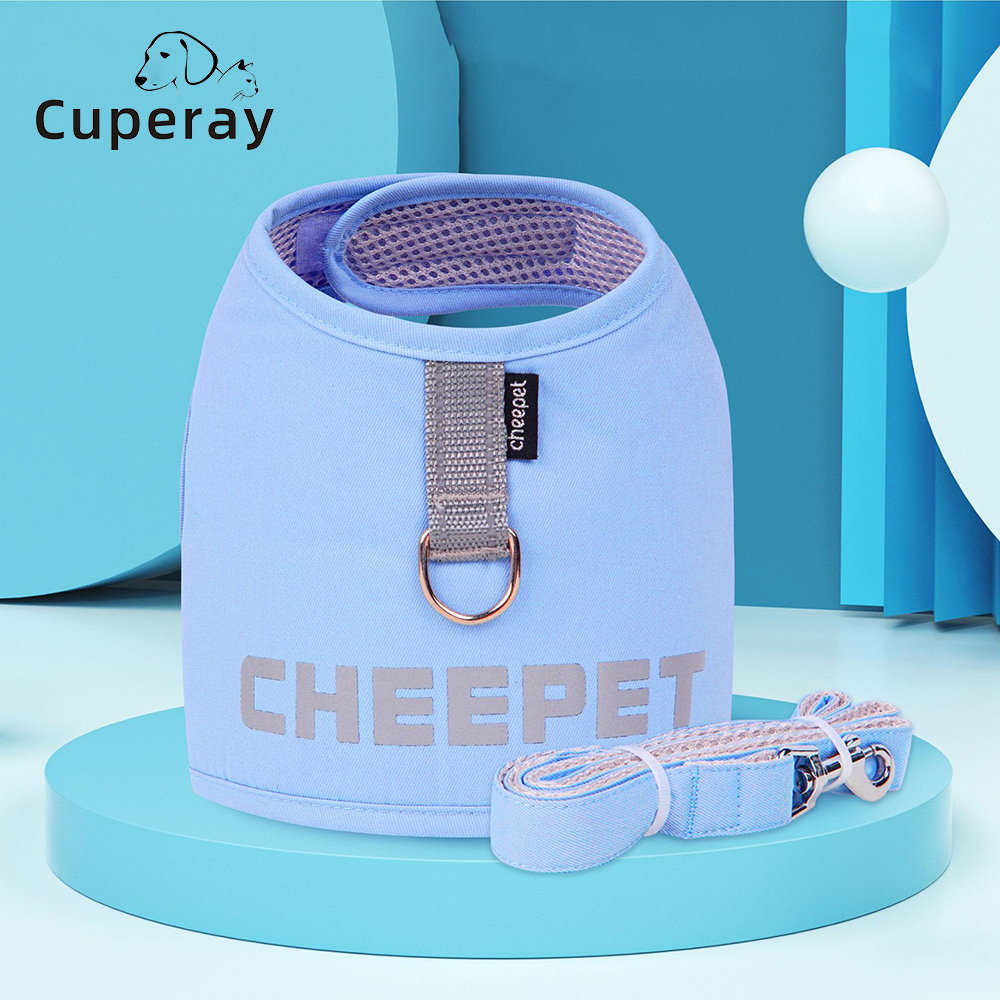 Tank Top Dog Harness,No Pull Dog Harness and Leash Set,Adjustable & Reflective Soft Dog Harness for Small Medium Large Dogs Cats