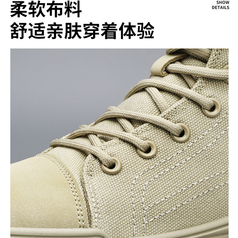Winter INS Men Canvas Shoes Platform Outdoor Punk Motorcycle HighQuality Boots Botas Hombre 24bb