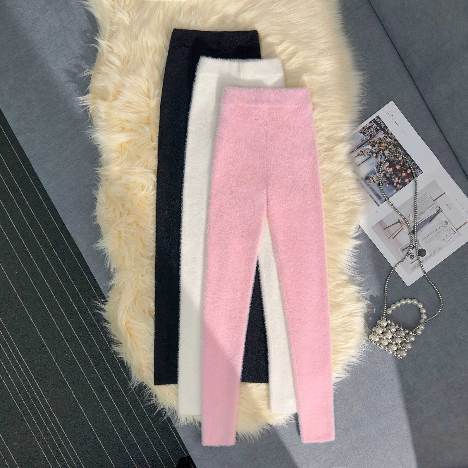AutumnWinter Japan Knitted High Waist Underwear Womens Thick Pantyhose 240913