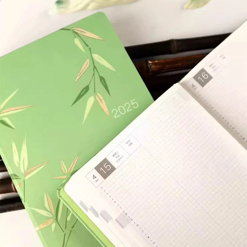 Kinbor 2025 Whole Year A6 A5 Journal Notebook Yearly Week Planner Daily Diary Calendar Time Organizer Goals Setting Schedule 240905