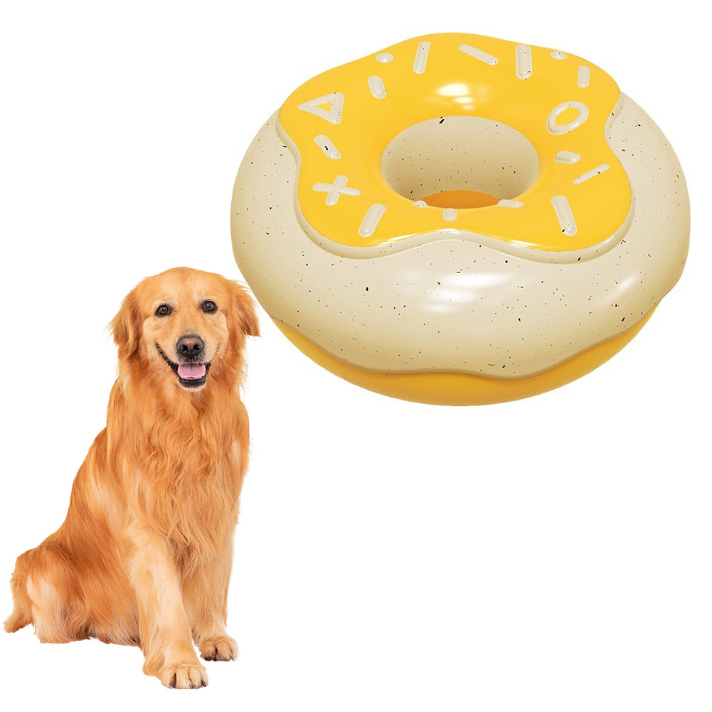 Dog Squeaky Toys for Aggressive Chewers, Dog Donut Toys, Rubber Dog Toys for Dogs, Tough Dog Toys Dog Birthday Gift