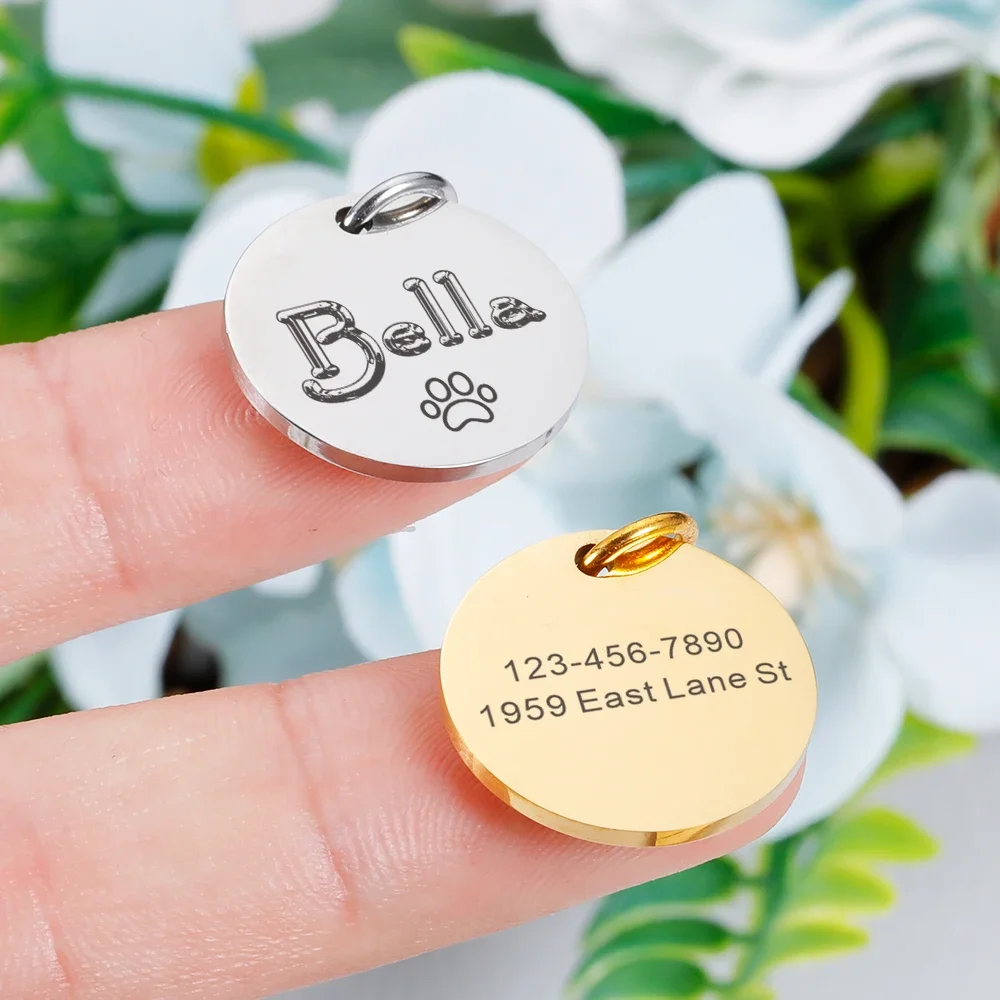 Personalized Dog ID Collar Tag Anti-lost Pet Name Tags Plates Free Engraving Dogs Cats Kitten ID Tag Nameplate Pendant for Dog