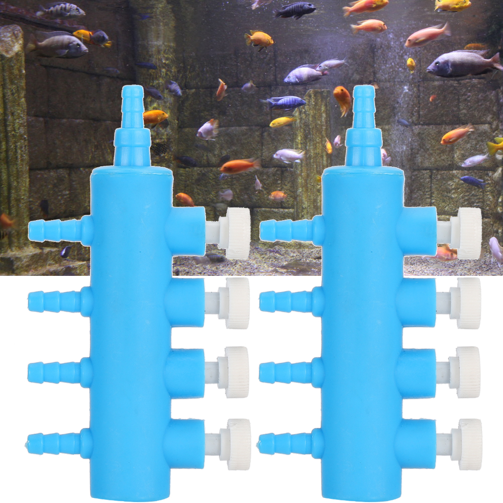 2pcs Fish Tank Air Splitter Air Pipe Distributor Aquarium Oxygen Pump Adapter Accessory 2 Way 3 Way 4 Way 5 Way 6 Way