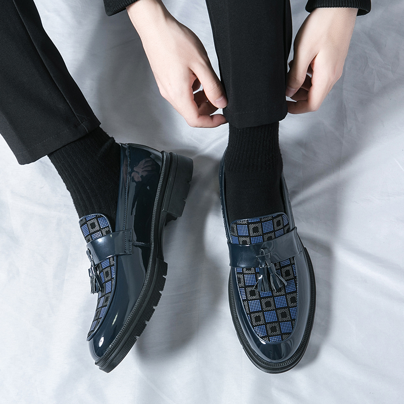 Men Leather Casual Black Tassel Loafers Handmade Soft Leisure Shoes Breathable Slip-On Comfortable for Drive Footwear Moccasins b584 2ef3