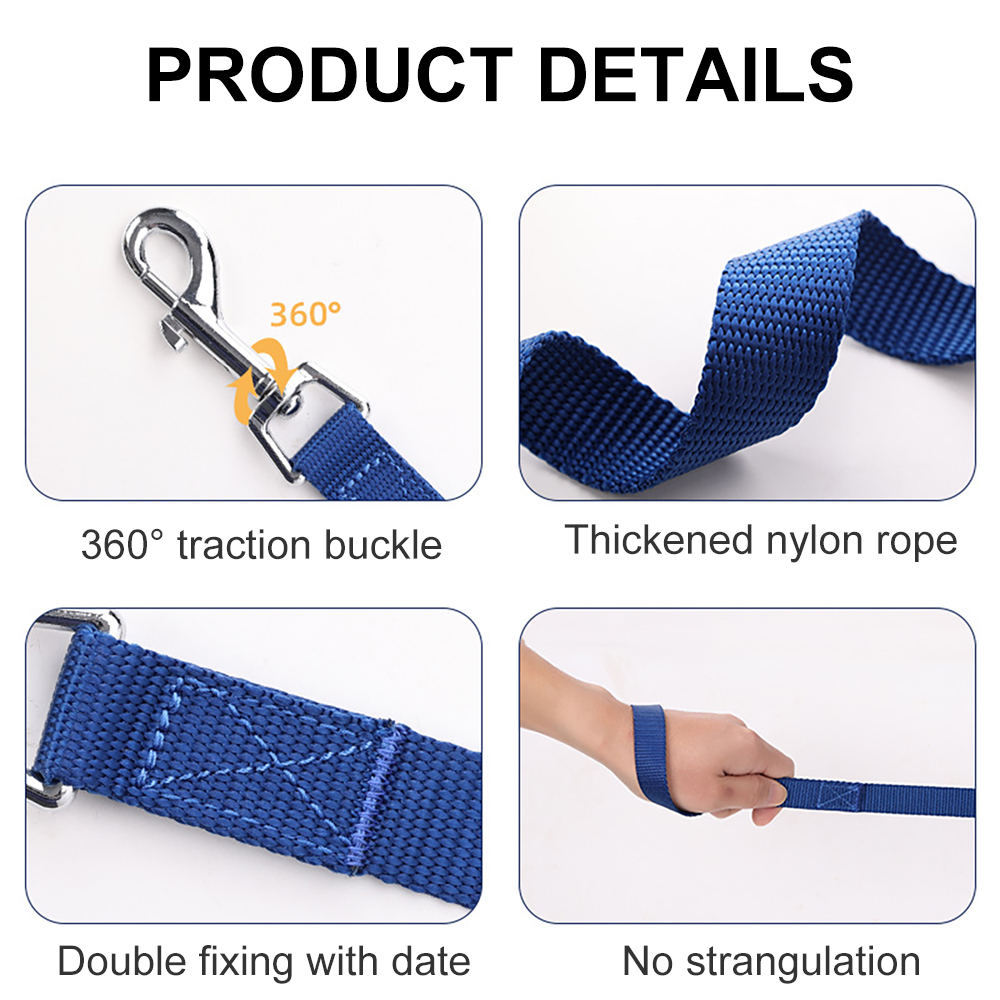 Dog Training Leashes Rope Reflective Nylon Webbing Outdoor Dog Walking Webbing 4.6m/9.1m/15.3m Extended Rope Strong and Durable