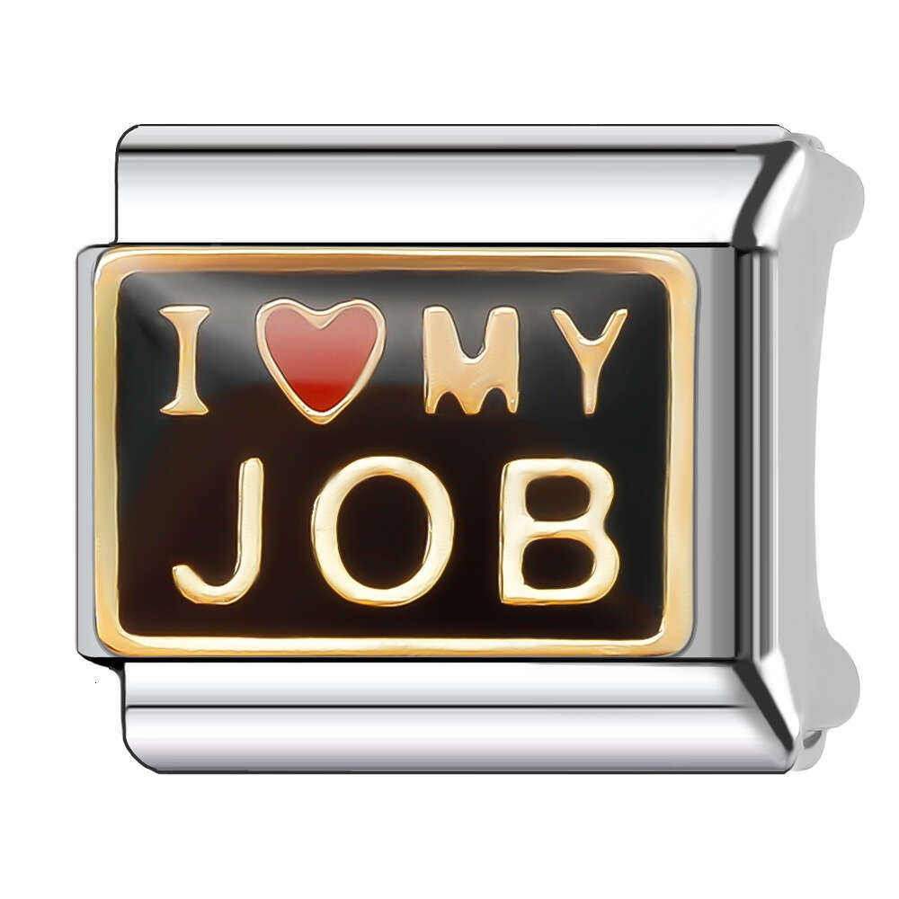 New Women's Gift I love mom Bead Italian Charms Links Bangle Beads Fit 9mm Stainless Steel Bracelet Making DIY For Women Fashion Jewelry