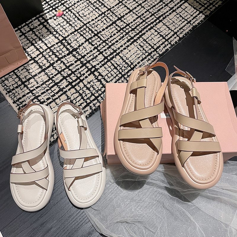 2025 new Size JOZHAMTA 34-40 Women Sandals Rome Real Leather Low Heels For Summer 2023 Wedge Sandalias Platform Casual Ladies Shoes 9aef