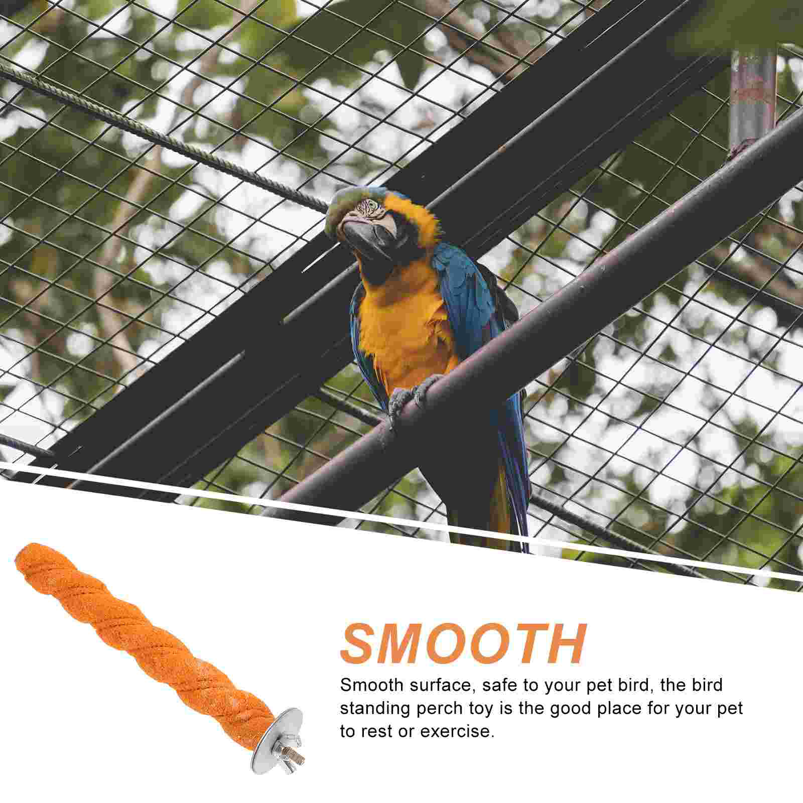 Bird Cage Toy Perch Parakeet Parrot Scratching Stick Birdcage Wood Perches For Cages Standing Rod