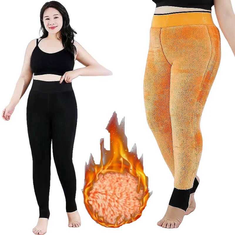 Warm Leggings Plus Size Large Big Leggings Women Clothing Roupa Feminino Lady Trousers Thickened Winter Fleece Pantyhose ObesityX240914