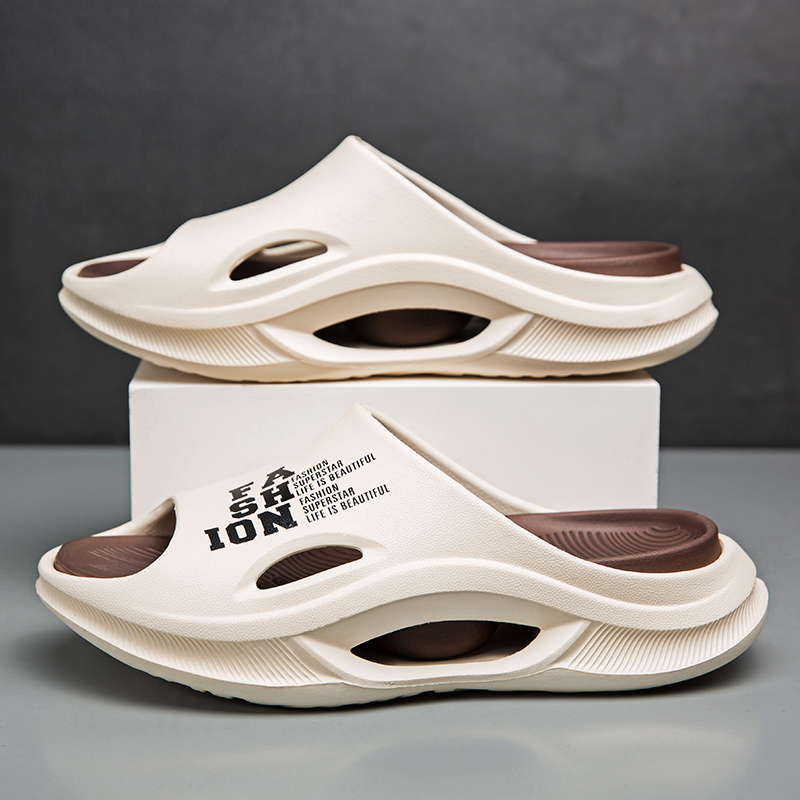 New Men's Slippers Indoor Outdoor Sandals Beach Comfortable Soft Slides 2024 Men Casual Shoes Flip-flops Home Slippers Sandals