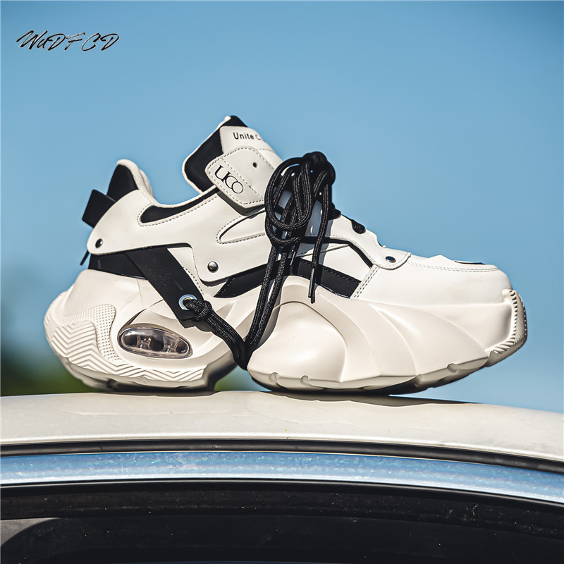Men Sneaker New Chunky Designer Sport Fashion Casual Microfiber Leather Fabric Breathable Height Increased Flat Platform Shoes 152b 1c87