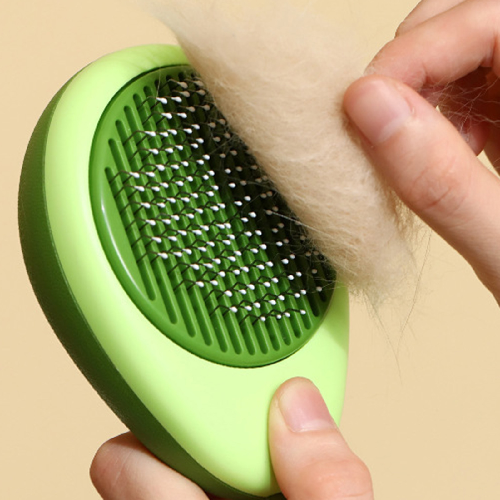 Pet Hair Comb Prevents Knots One Touch Cleaning Professional Cat Grooming Brush Cat Brush For Dogs Cat