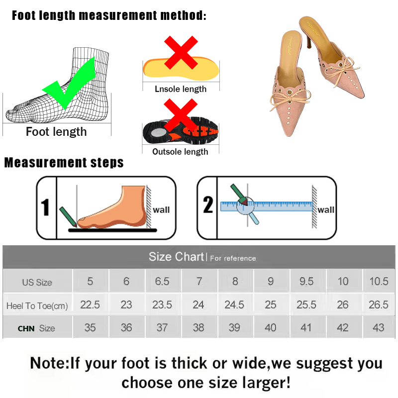 Ladies Thin Fashion Butterfly-Knot Rivet Female Slides Slippers Heels Women Footwear Mules Pumps Shoes c6d6